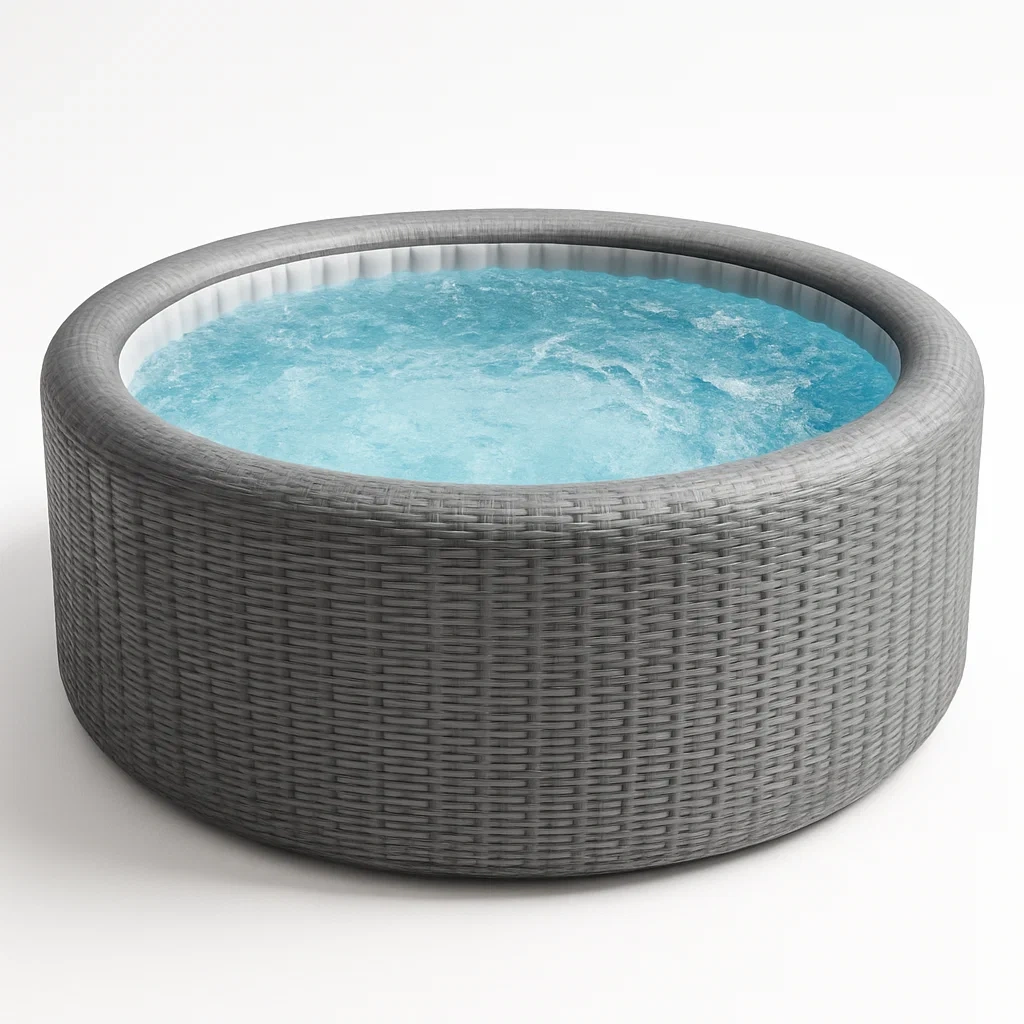 Spas hinchables 178x178x70 cm, 4 plazas, color gris, forma redonda yIPVTJo362al