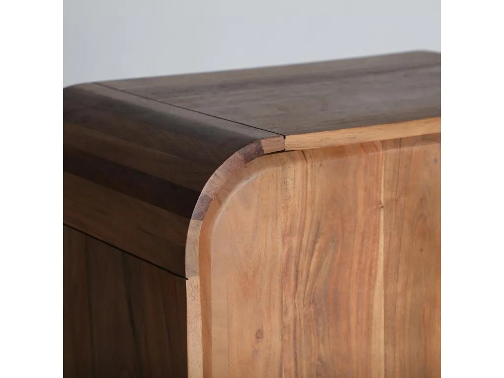 Armario de madera de acacia en color marrón de 60x40x117cm