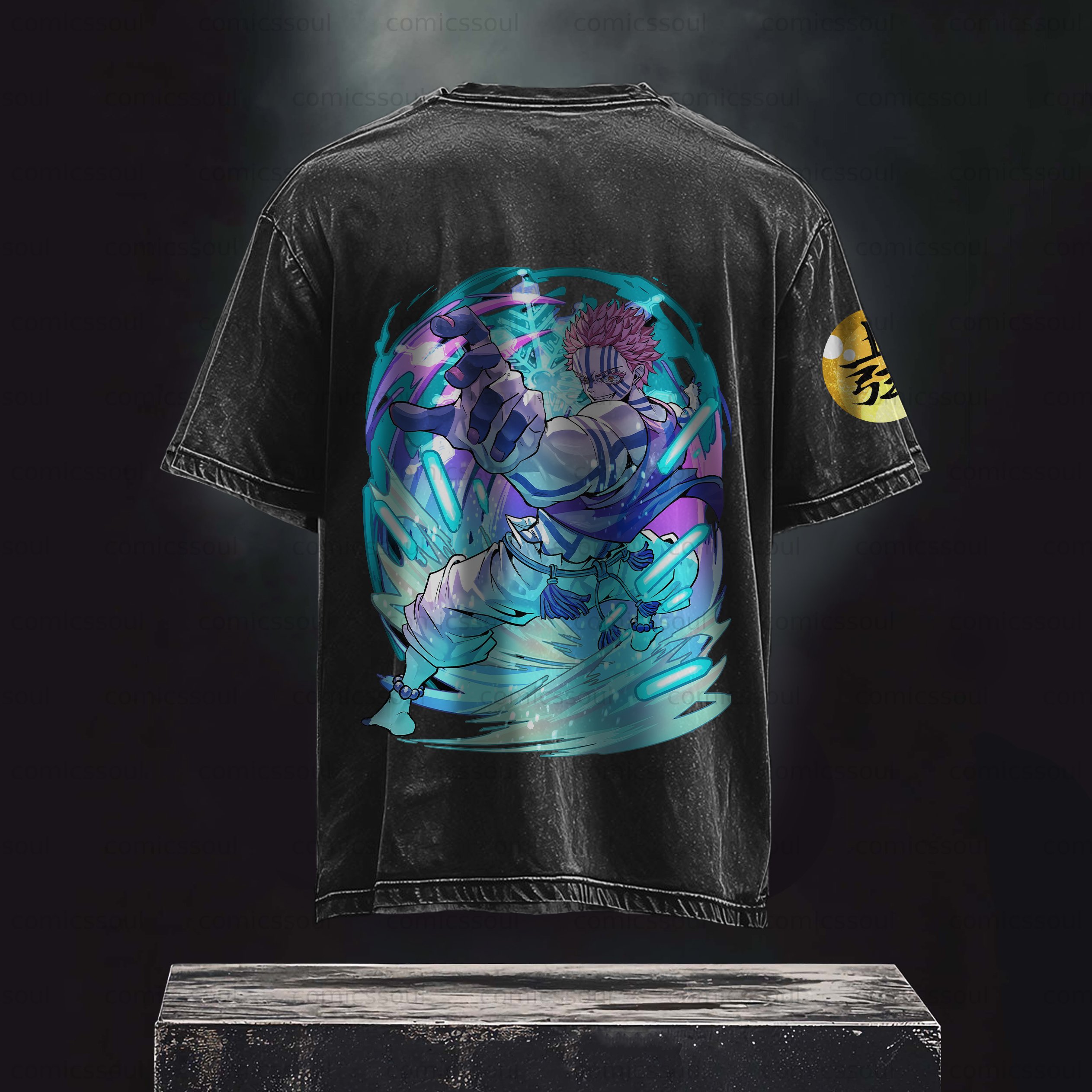 Unisex Anime Inspired Vintage Washed T-shirt