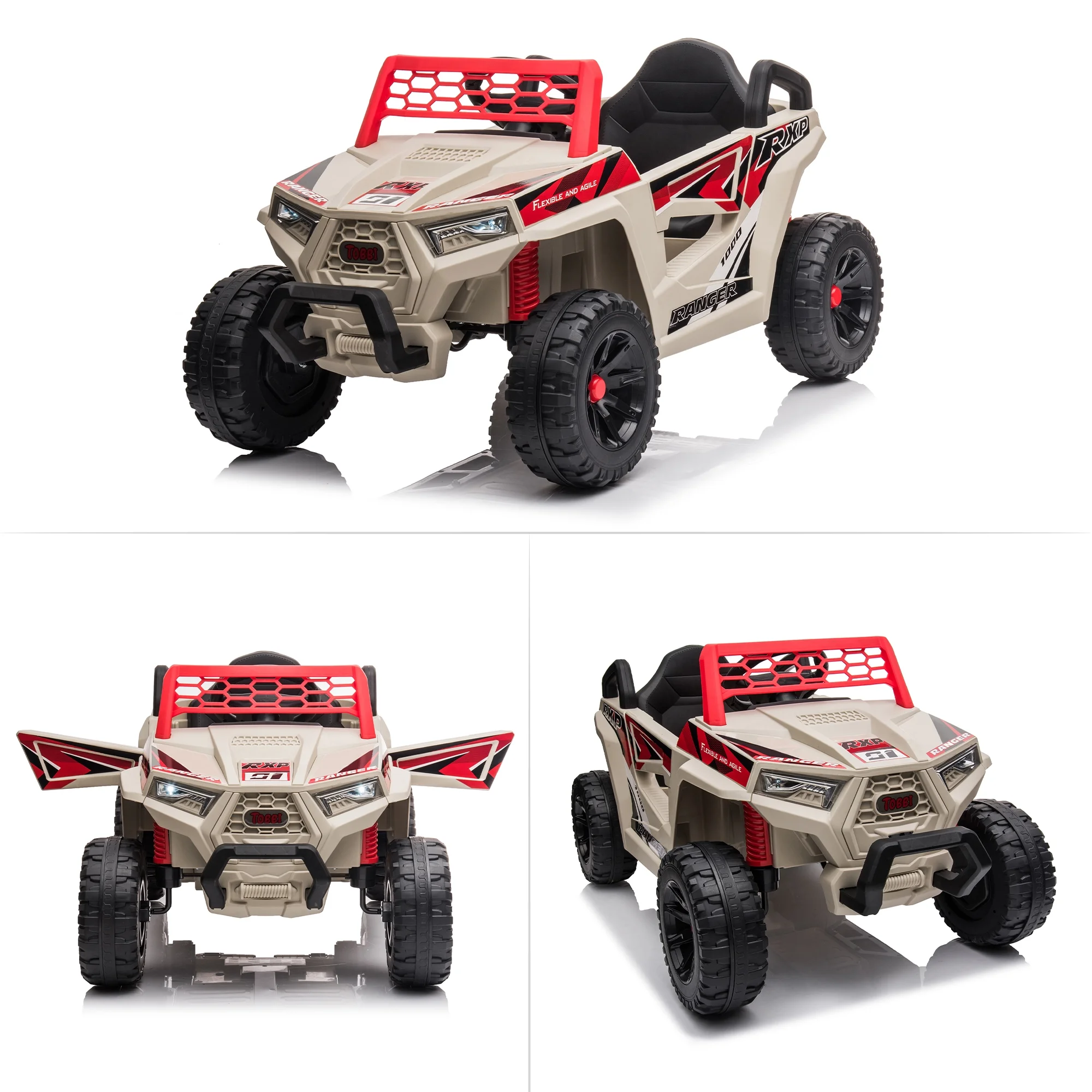 TOBBI 12V Kids Electric off-Road UTV Truck Car Battery Powered Ride on Toys for Girls with LED Headlights, Music, Horn - Image 45