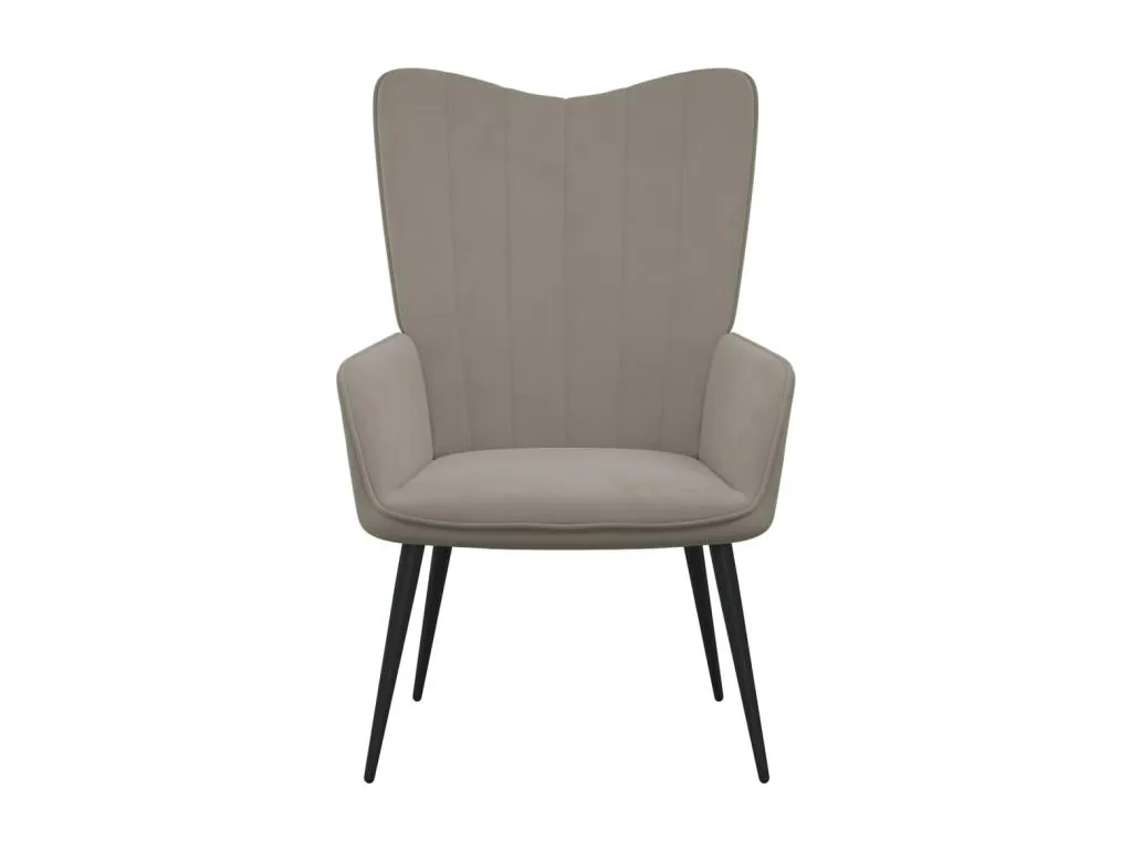Sillón de relajación Terciopelo gris claro