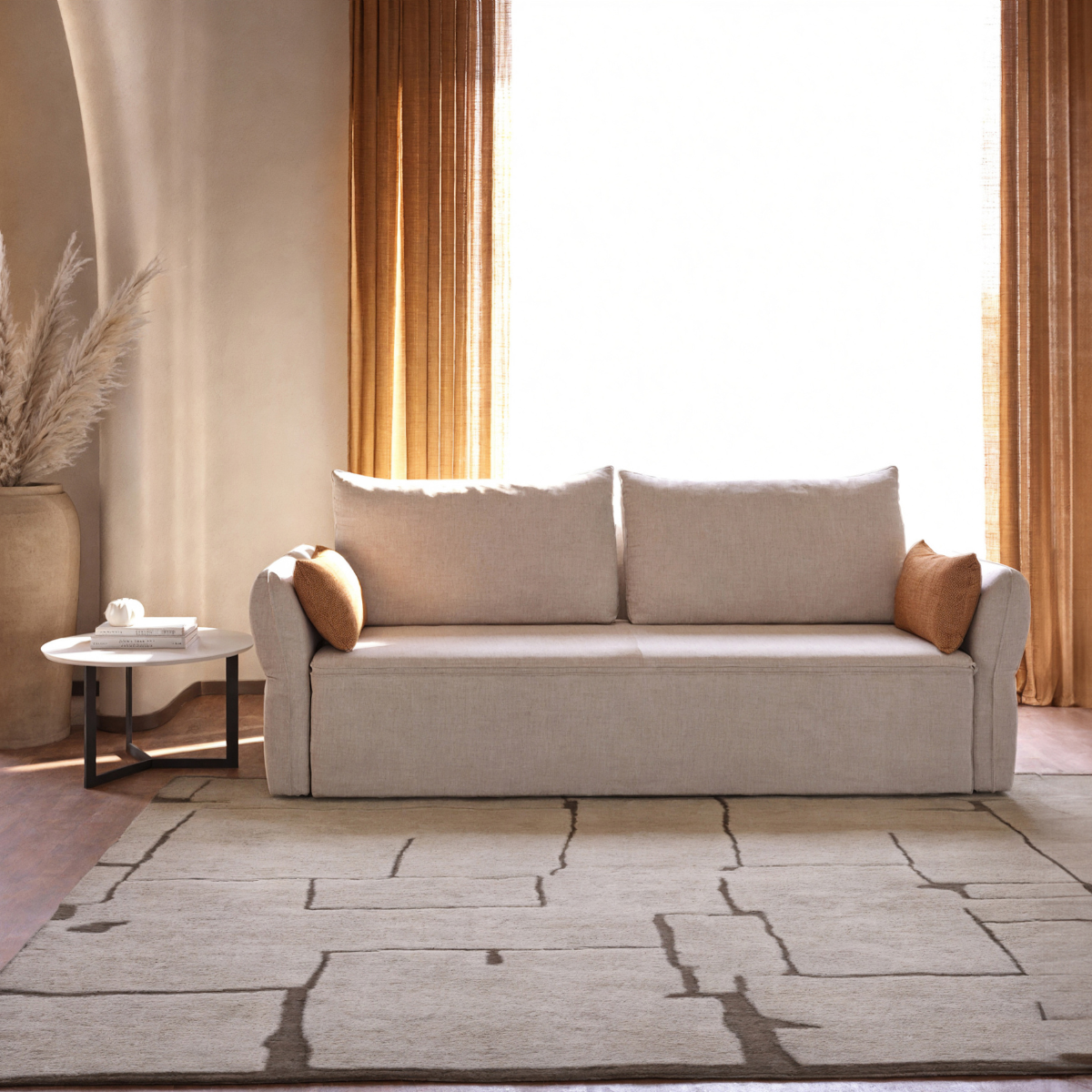 Calicosy - Slaapbank 3-zits in stof B238 cm - LAGOS