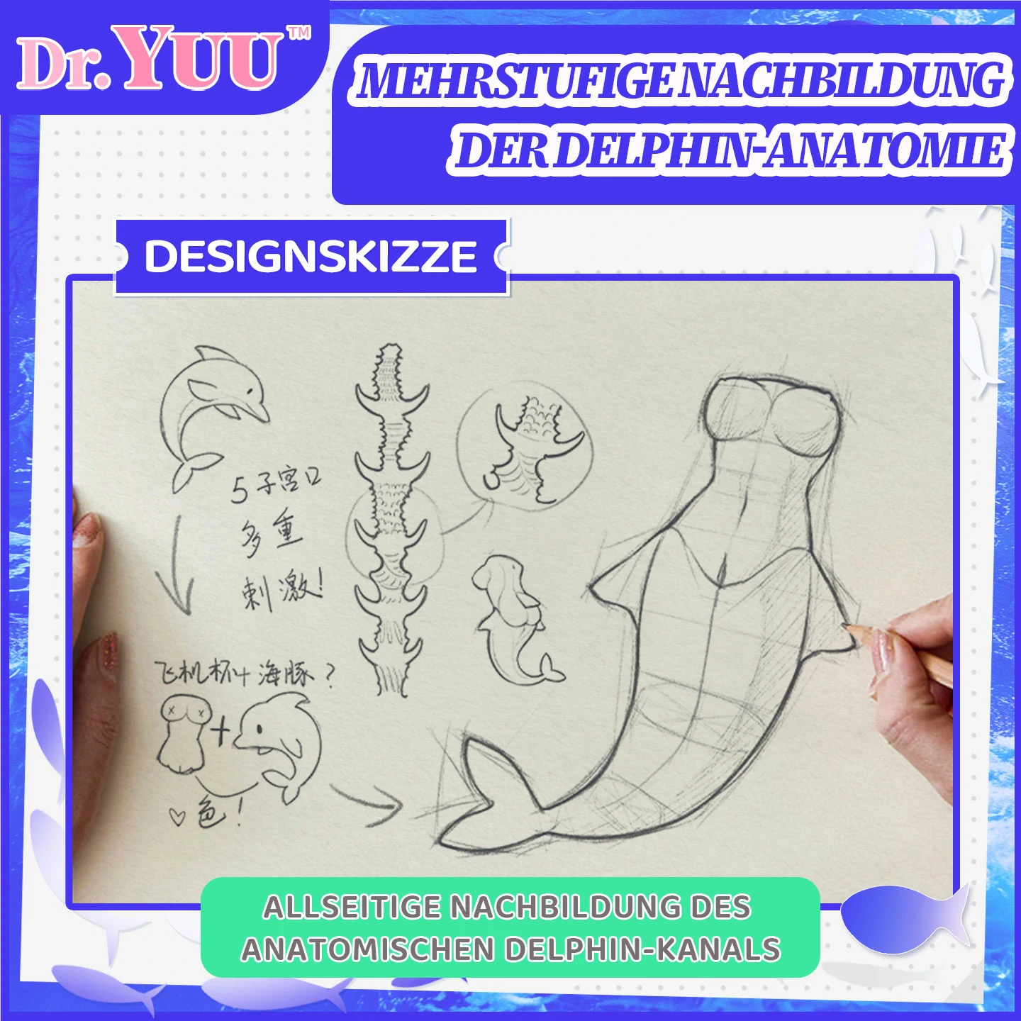 Dr.YUU 5-Kammer Masturbator Meerjungfrau mit bionischem Kanaldesign und Sogfunktion – Bild 7
