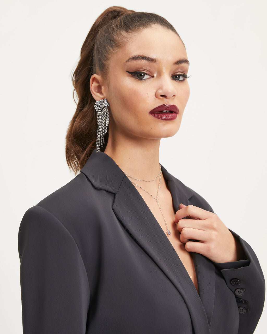Harris Pocketed Blazer - Dark Grey - Se7enfashion