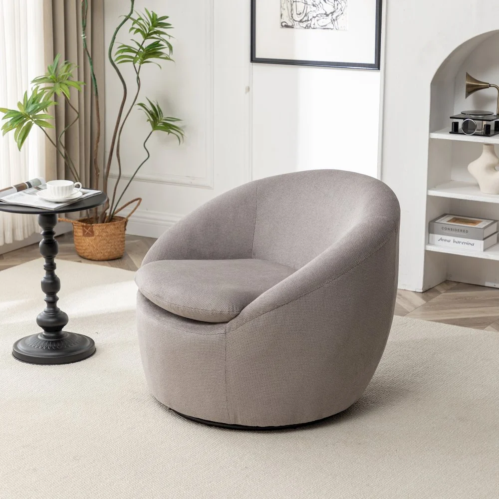 Roundhill Furniture Winnie Modern Barrel Chair, 360- Swivel - Image 27