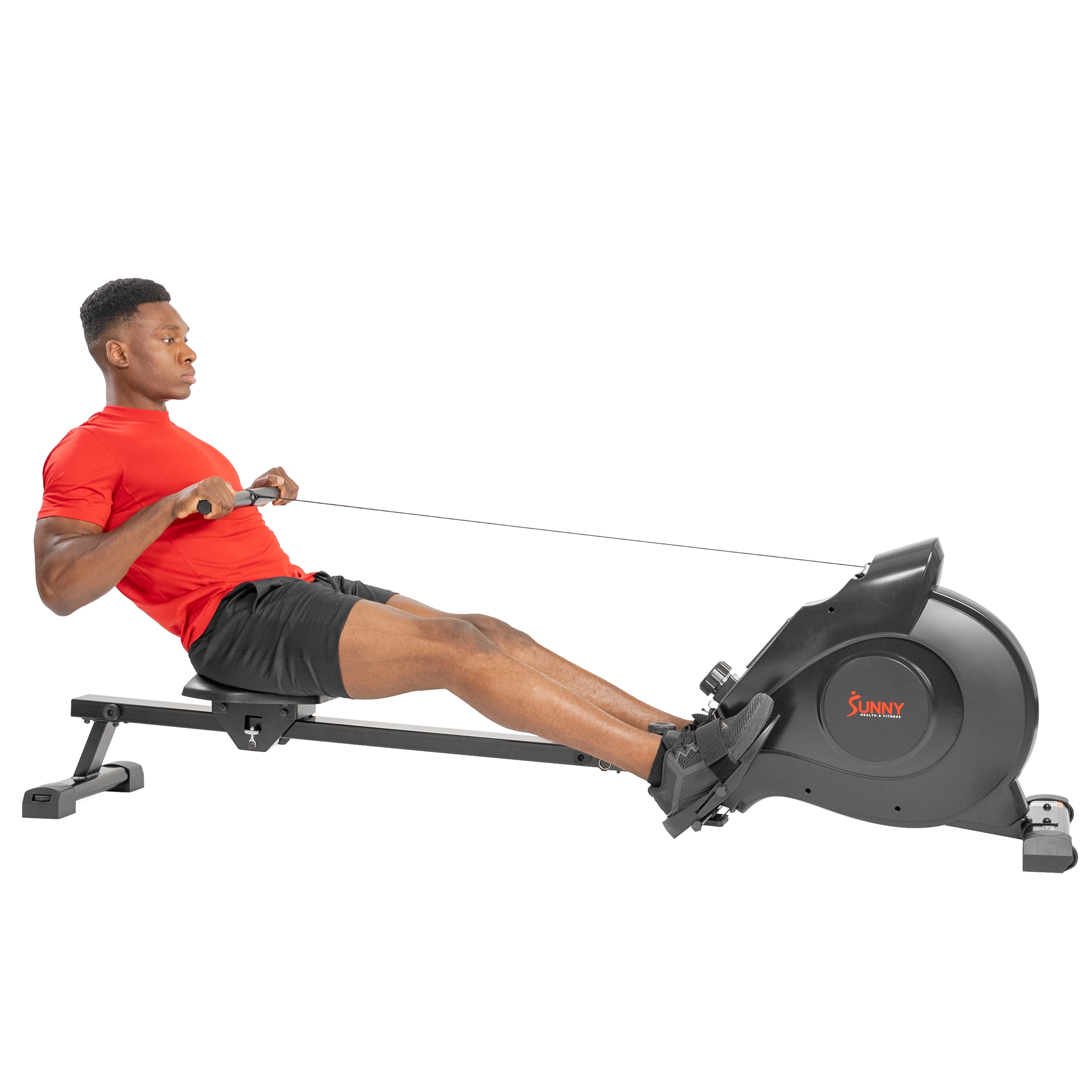 Sunny Health & Fitness 53.4" Extended Slide Rail Magnetic Rowing Machine Rower with Free SunnyFit App Membership - SF-RW5515 - Image 11