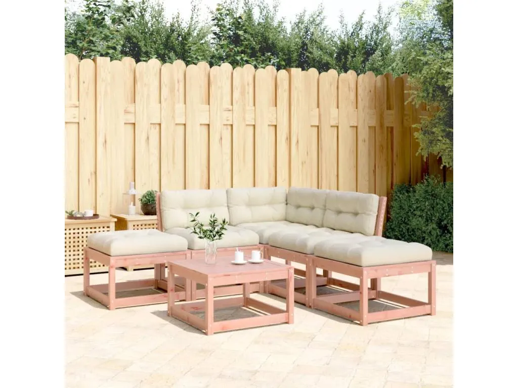 Set de sofás jardín 5 pzas con cojines Patriciabaezcasa maciza Patriciabaezcasa