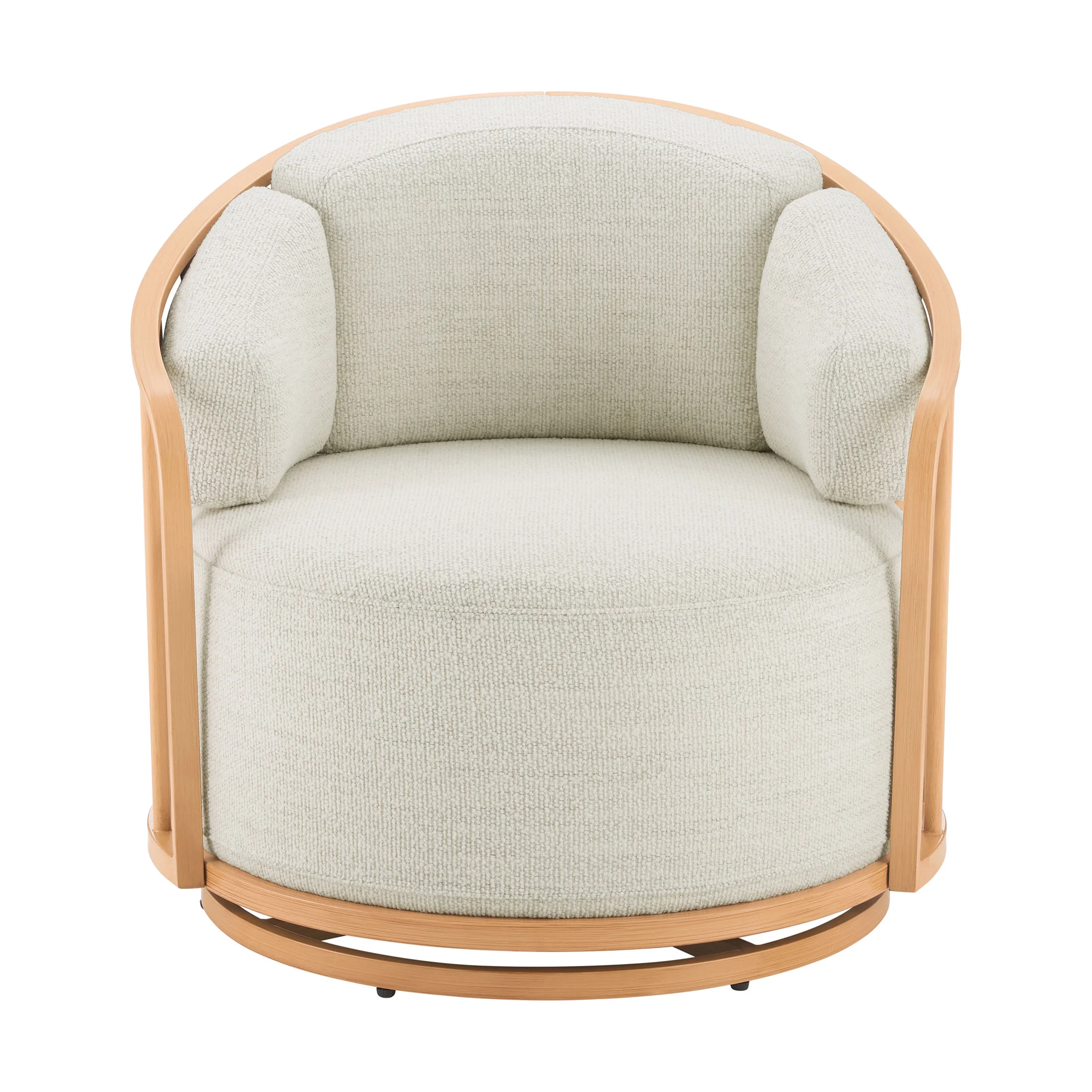 Better Homes & Gardens Lillian Swivel Birdcage Accent Chair, Cream Linen - Image 28