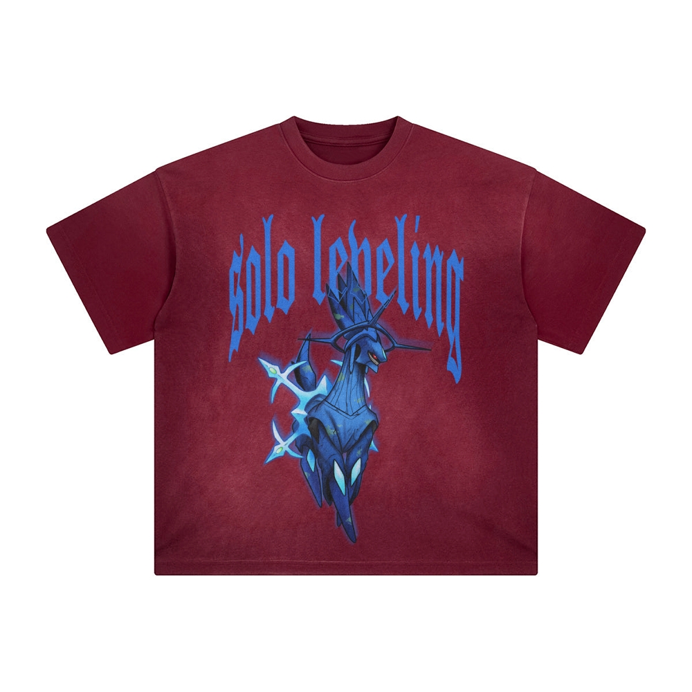 Unisex Anime Inspired Washed  Vintage T-Shirt