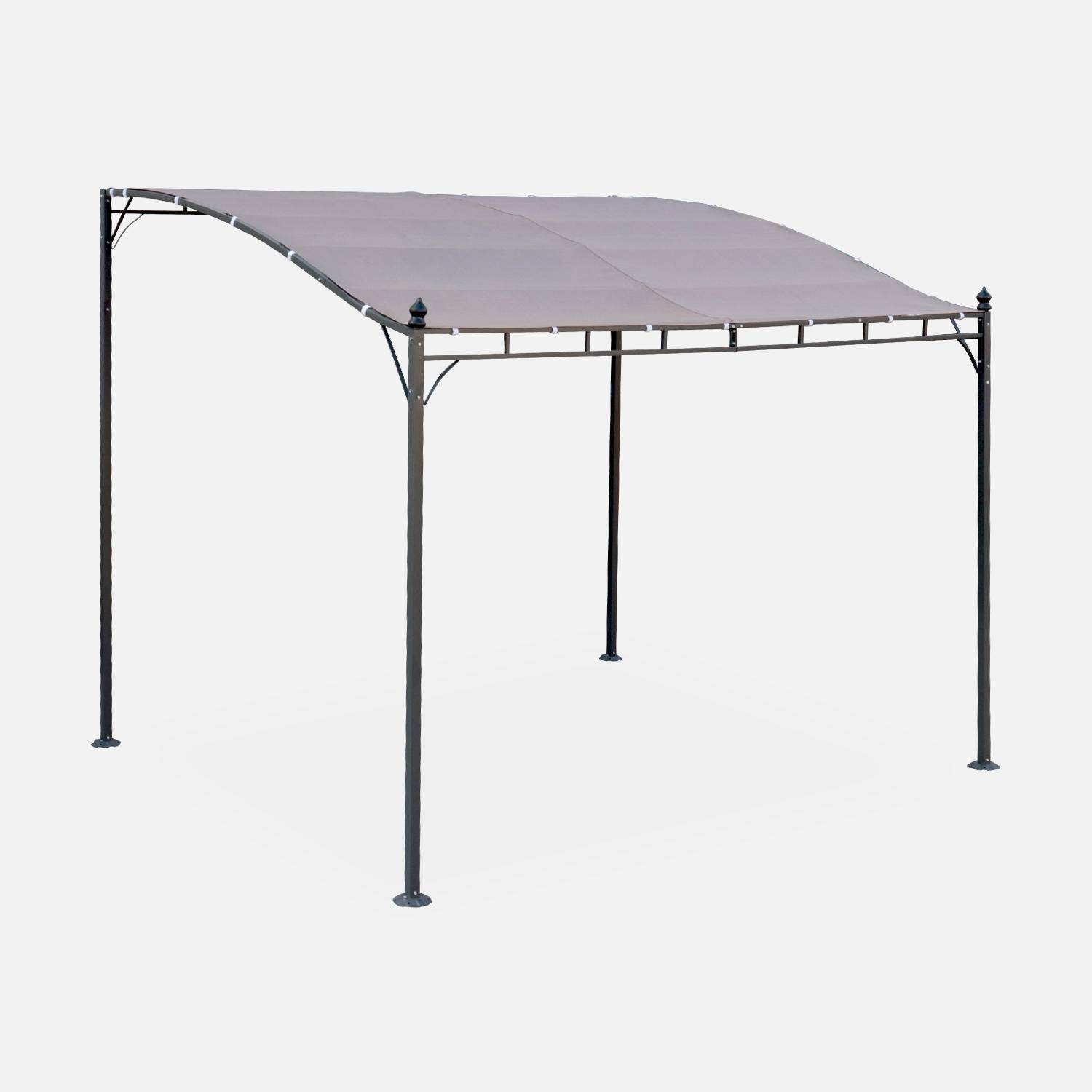Brestum - Pérgola adosada de acero, 3x2.5m