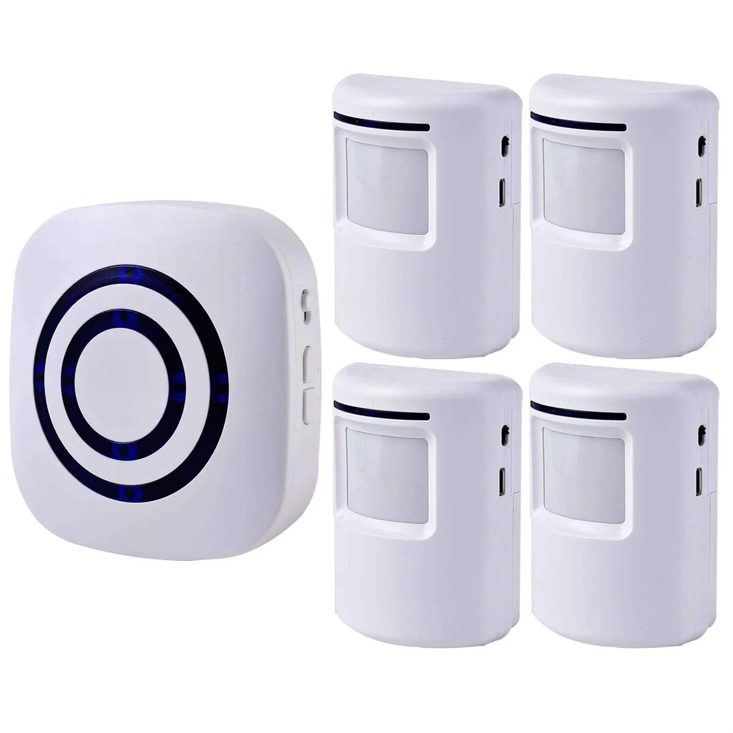 Seanme Wireless Driveway Motion Sensor Alarm With 4 Sensors, 1 Receiver And 38 Chime Tunes