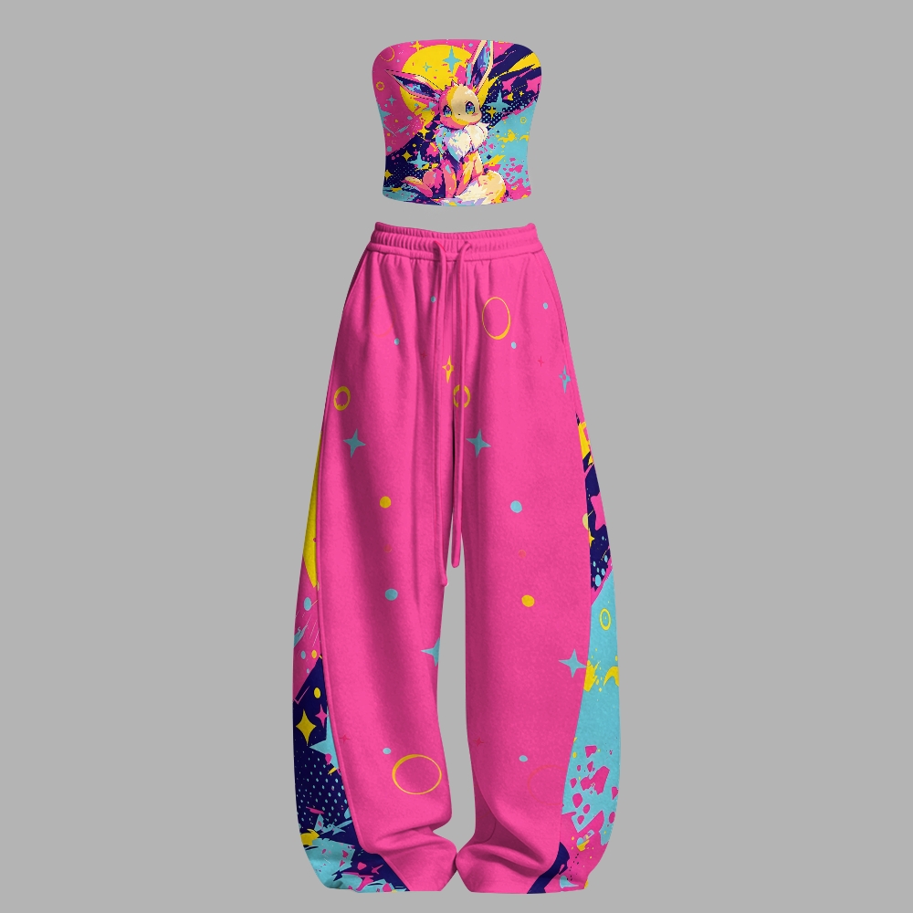 Pokémon Strapless Top  & Elasticated Trousers Two-Piece Set