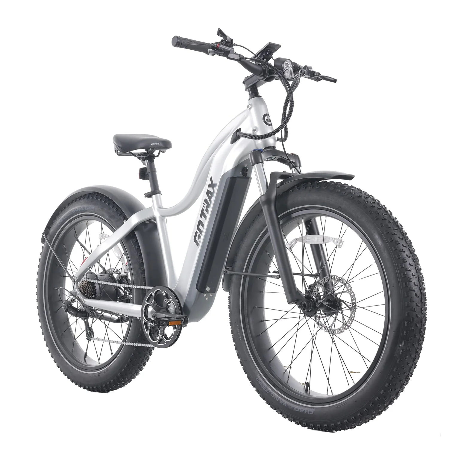 GOTRAX Tundra Electric Bike for Adults, 750W 48V 26" x 4" Fat Tire Adult Dirt Electric Bicycle, 20MPH All Terrain Electric Mountain Bike, Step over, Silver - Image 2
