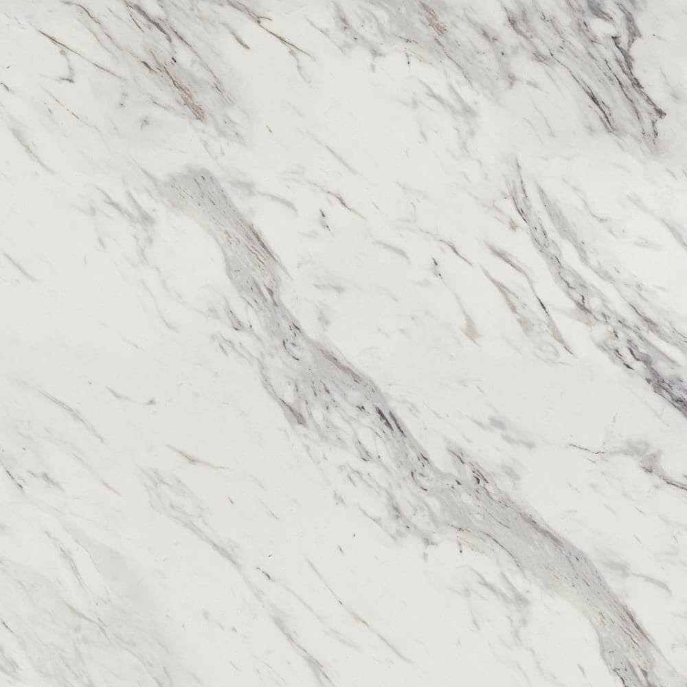 Wilsonart Premium 48-in x 96-in Calcutta Marble Laminate Kitchen Countertop Sheet 4925K-07-48X096-000(Calcutta Marble / Textured Gloss/4 ft X 8 ft)