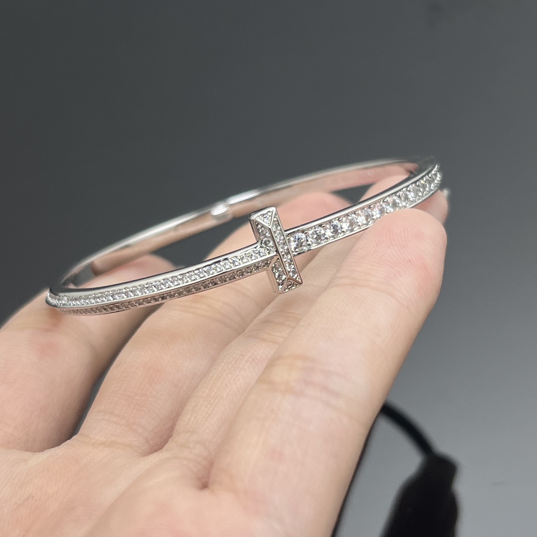 Tiffany Diamond Paved Bangle Bracelet - Original Replica Club