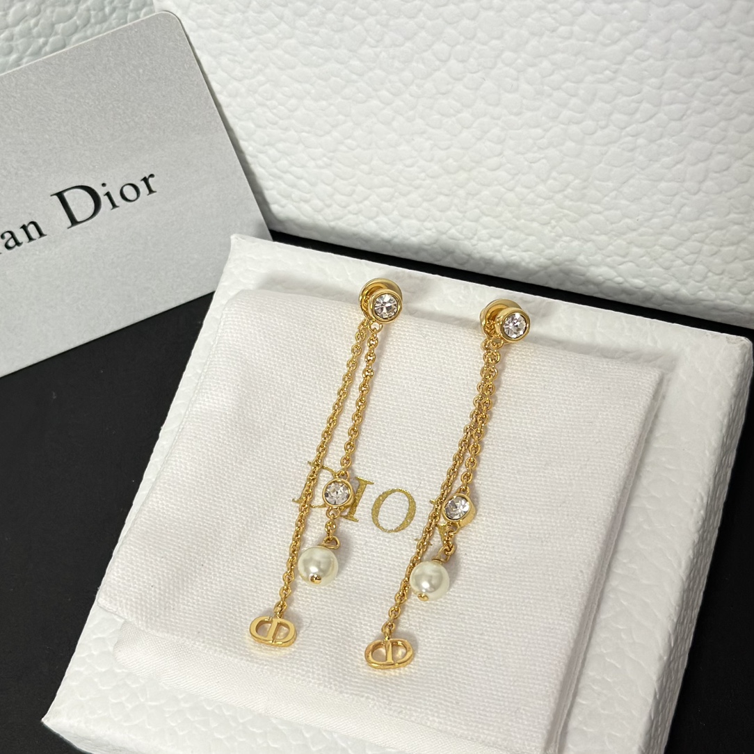 Dior Chain Tassel Earrings - Original Replica Club