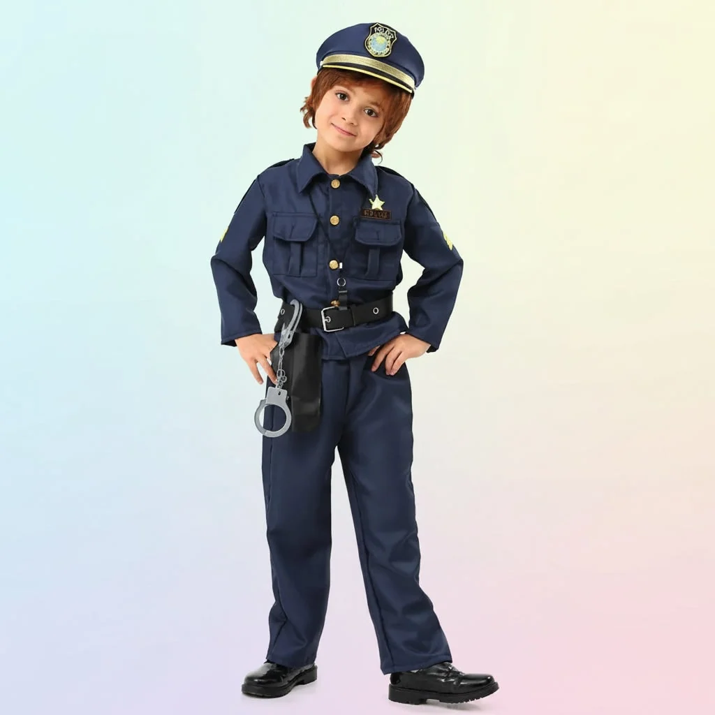 Halloween Costumes Kids Police Uniform Role Play Outfit - Image 2 Halloween Costumes Kids Police Uniform Role Play Outfit - Image 2
