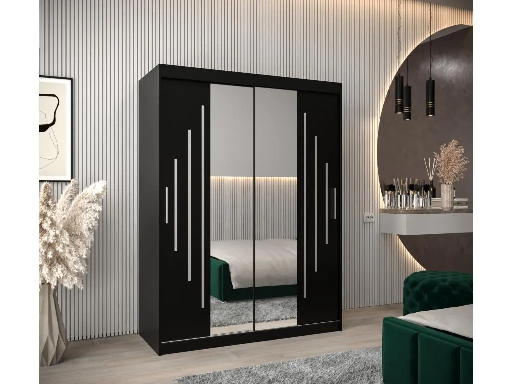 ARMARIO Micasacool 1 DE PUERTAS CORREDERAS 200/150/62 2 puertas (negro/negro)