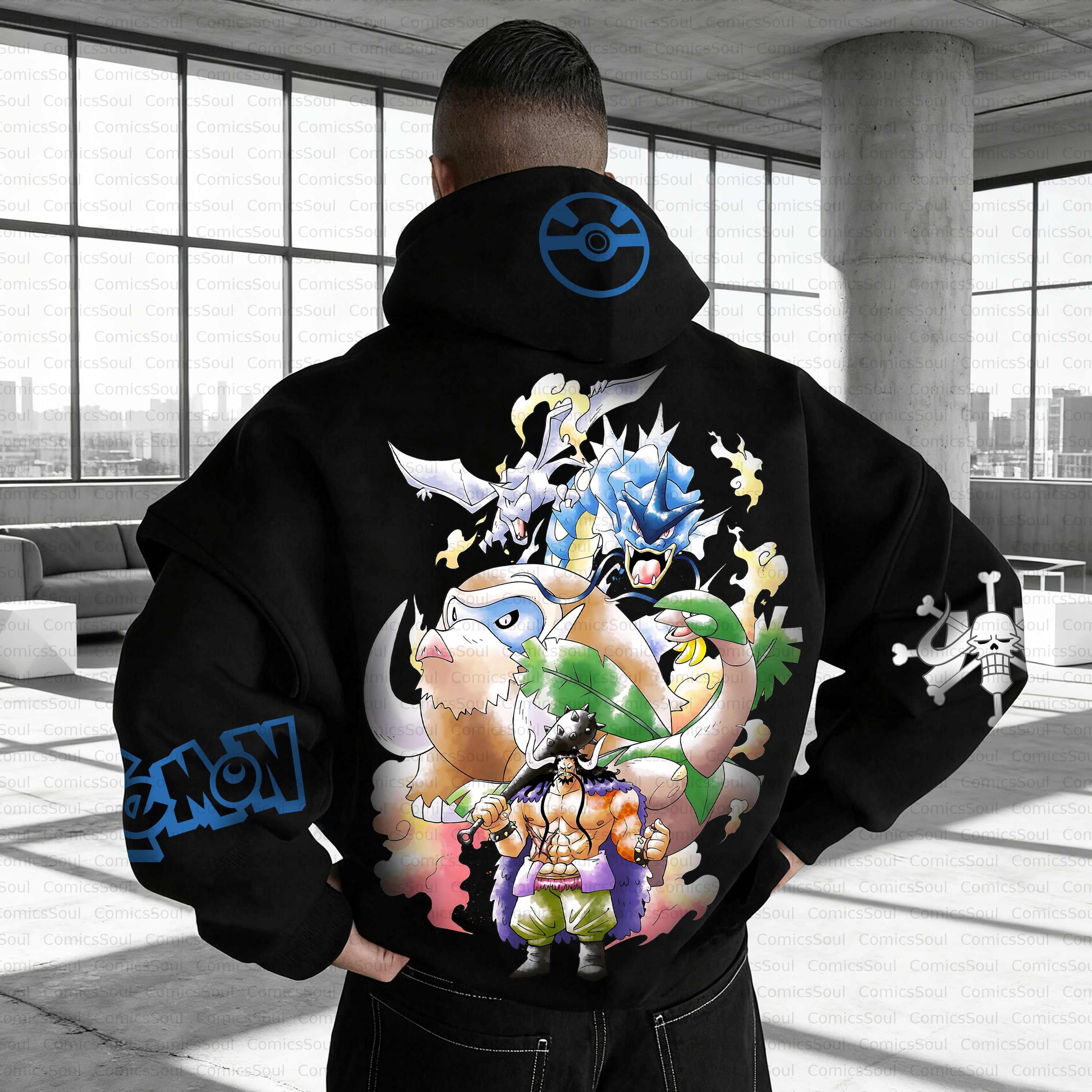 Unisex Anime Inspired Vintage Plush Hoodie