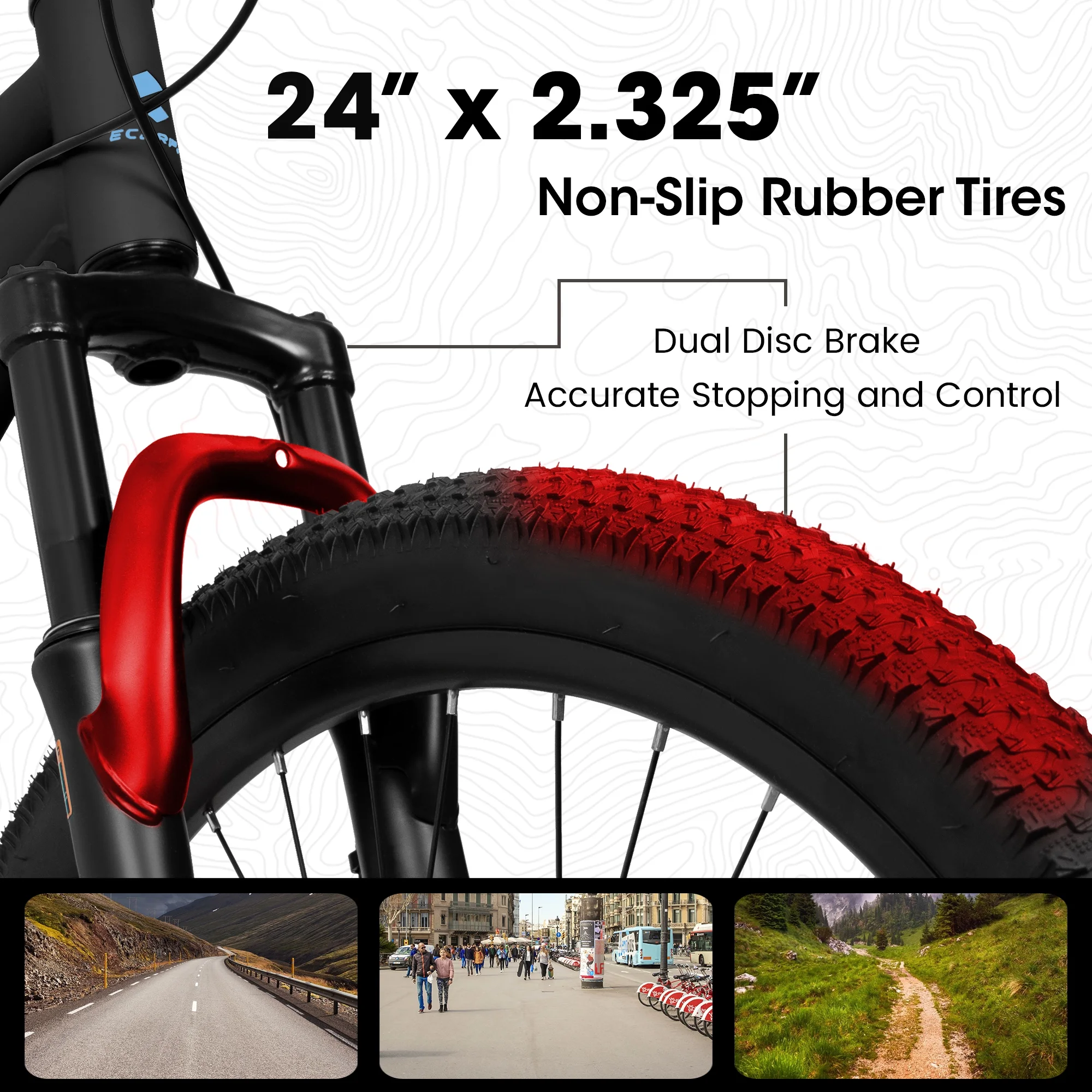 26 Inch Mountain Bike, Dual Full Suspension 21-Speed Disc Brakes Thumb Shifter, Carbon Steel Frame Mountain Bike, Mens Womens Trail Commuter City Bicycles - Image 18