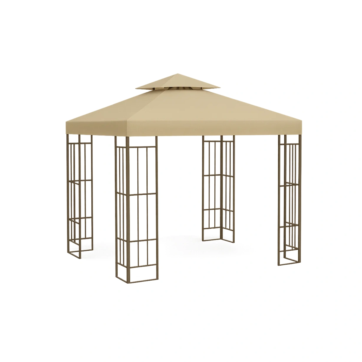 Pérgola 3x3m beige sin cortinas - SLuGdlE156he