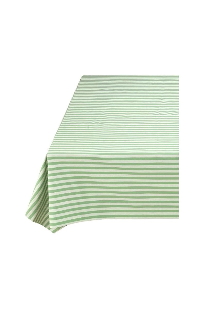 Table Cloth Stripes Light Green