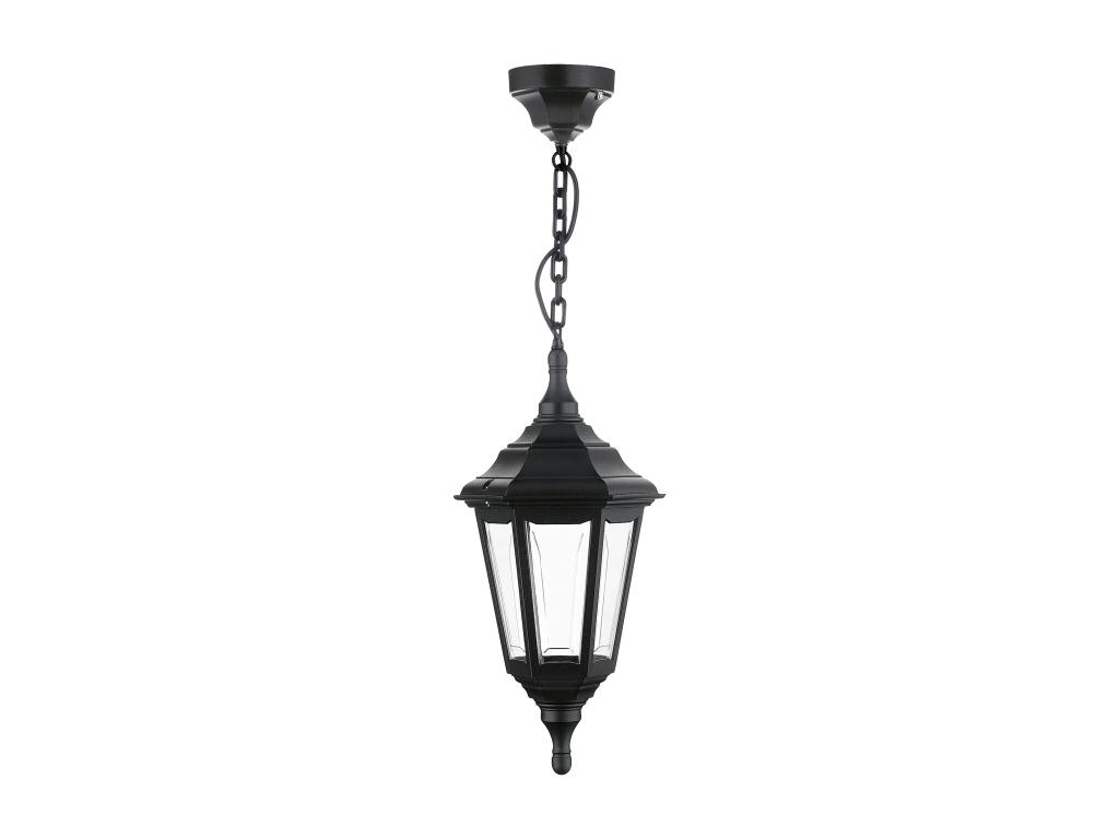 Lámpara de techo CLIC CLAC 6 estilo clásico - Alt. 73 cm - E27 42W - poliamida - ip44 - negro