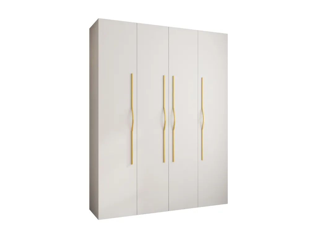 Armario Decoencanto 2 con puertas batientes 245.5/190/50 4 puertas (blanco/oro)