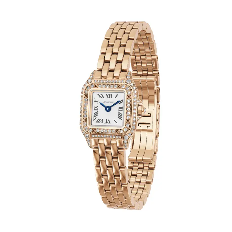 Cartier Panthère de Cartier Women Quartz White 18ct Rose Gold Watch WJPN0020