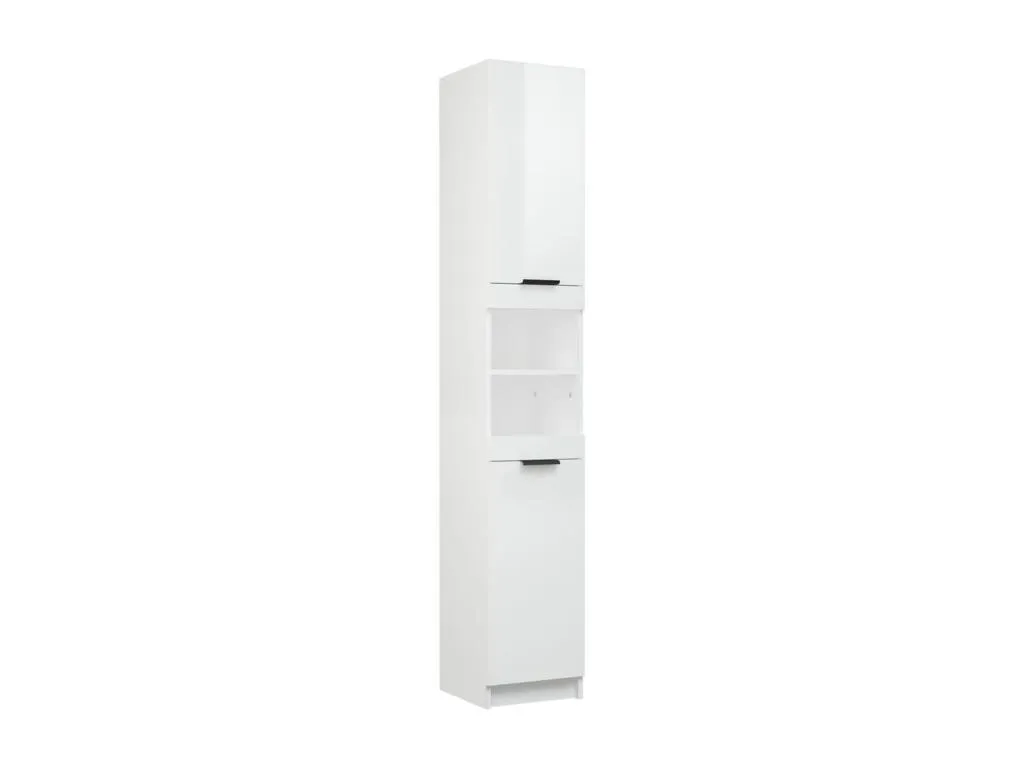 Armario de baño en contrachapado blanco brillo 32x34x188.5 cm FQ9117416
