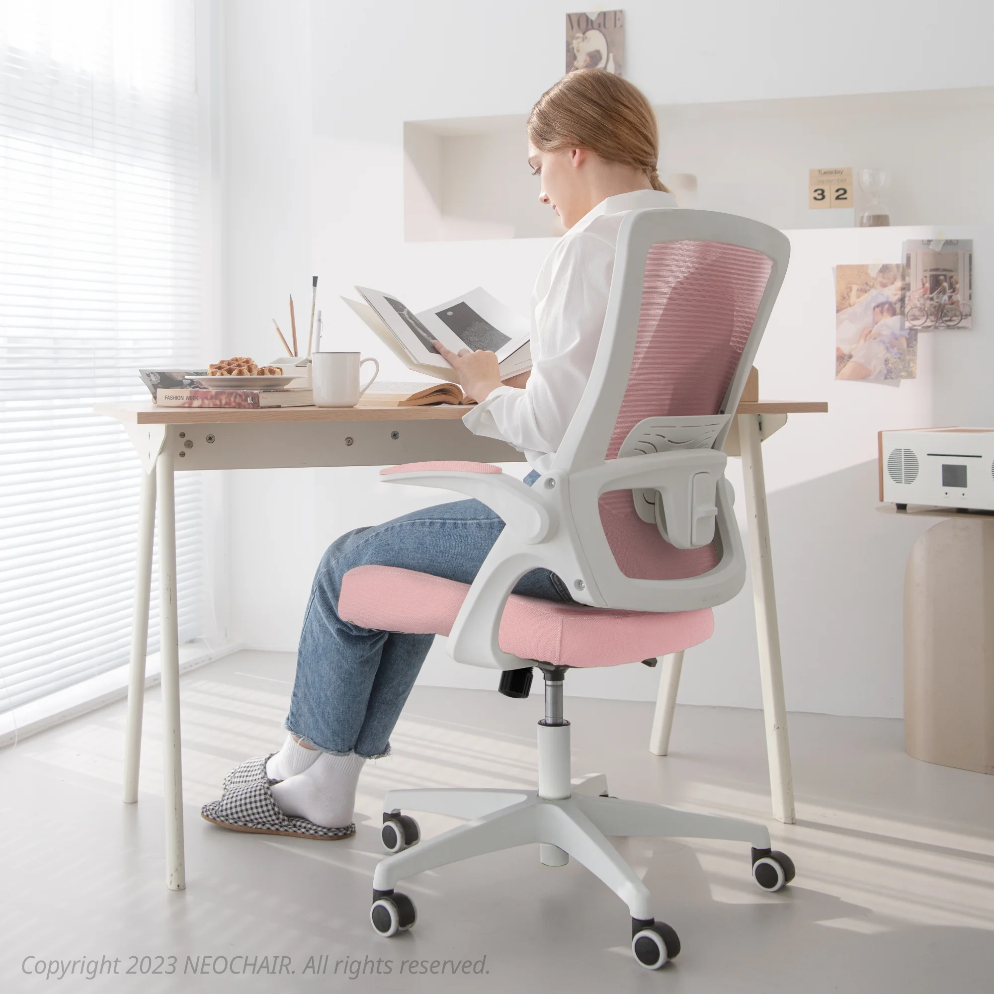 NEO CHAIR Ergonomic Office Chair, Adjustable High Back Mesh Desk Chair with Flip-up Arms, Black - Image 31