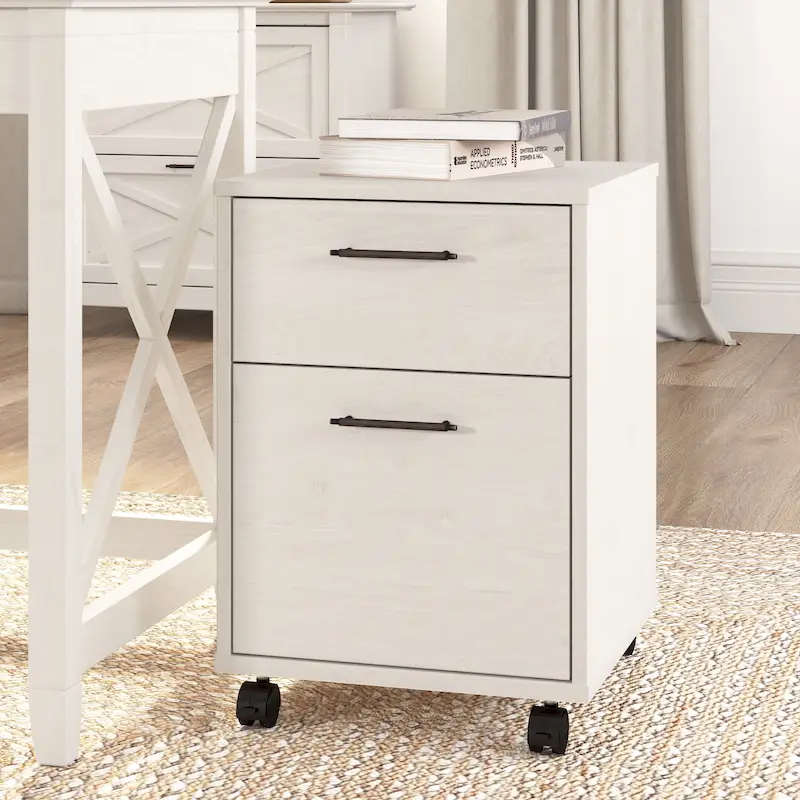 Bush Furniture Key West Mobile File Cabinet with 2 Drawers
