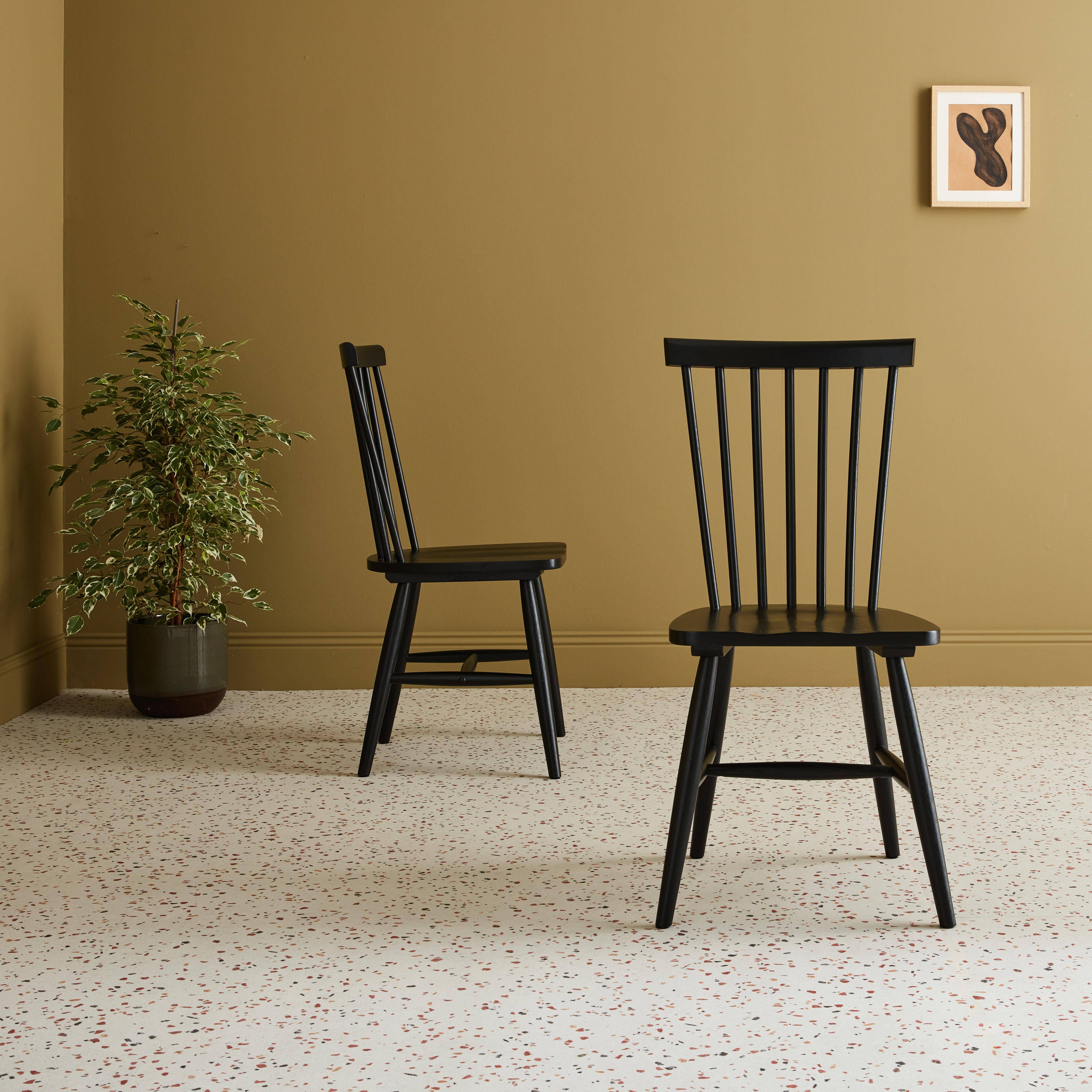 Romie - Silla de madera de hevea, set de 2