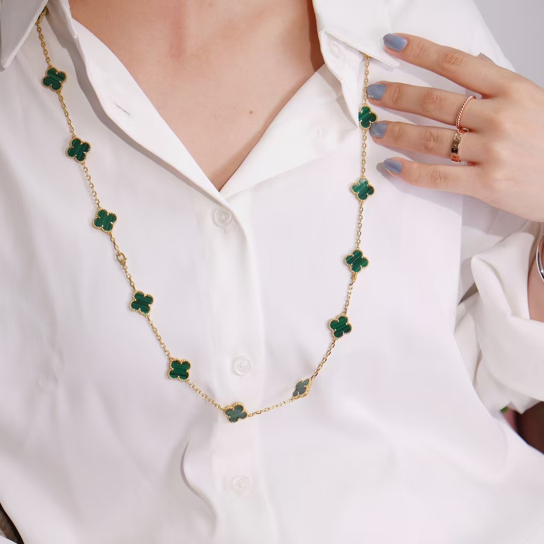 VCA Vintage Alhambra Long Necklace, 20 Motifs - Original Replica Club