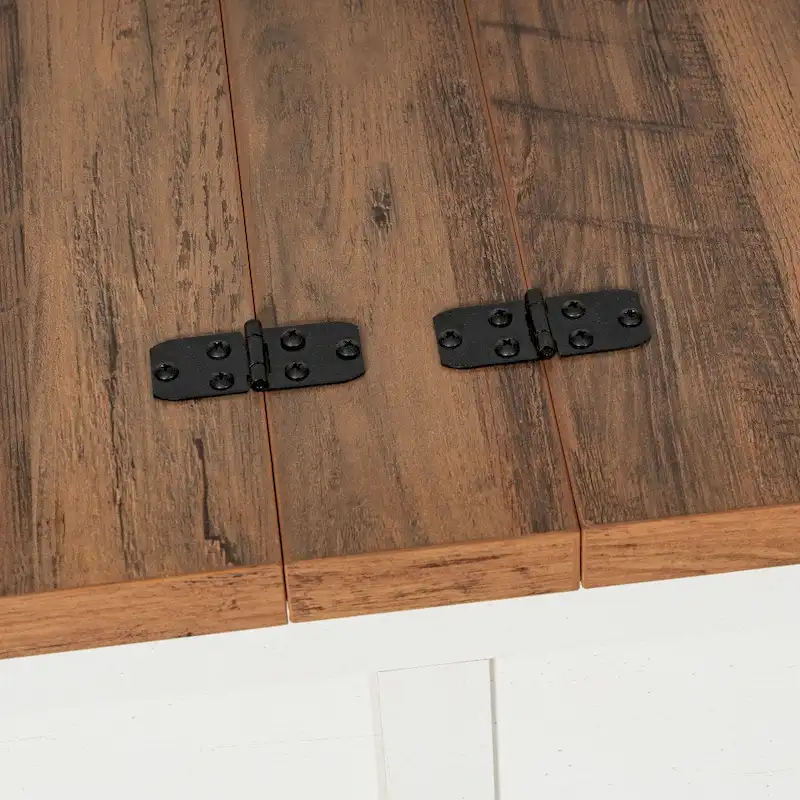 Contemporary Farmhouse Coffee Table Featuring Concealed Storage