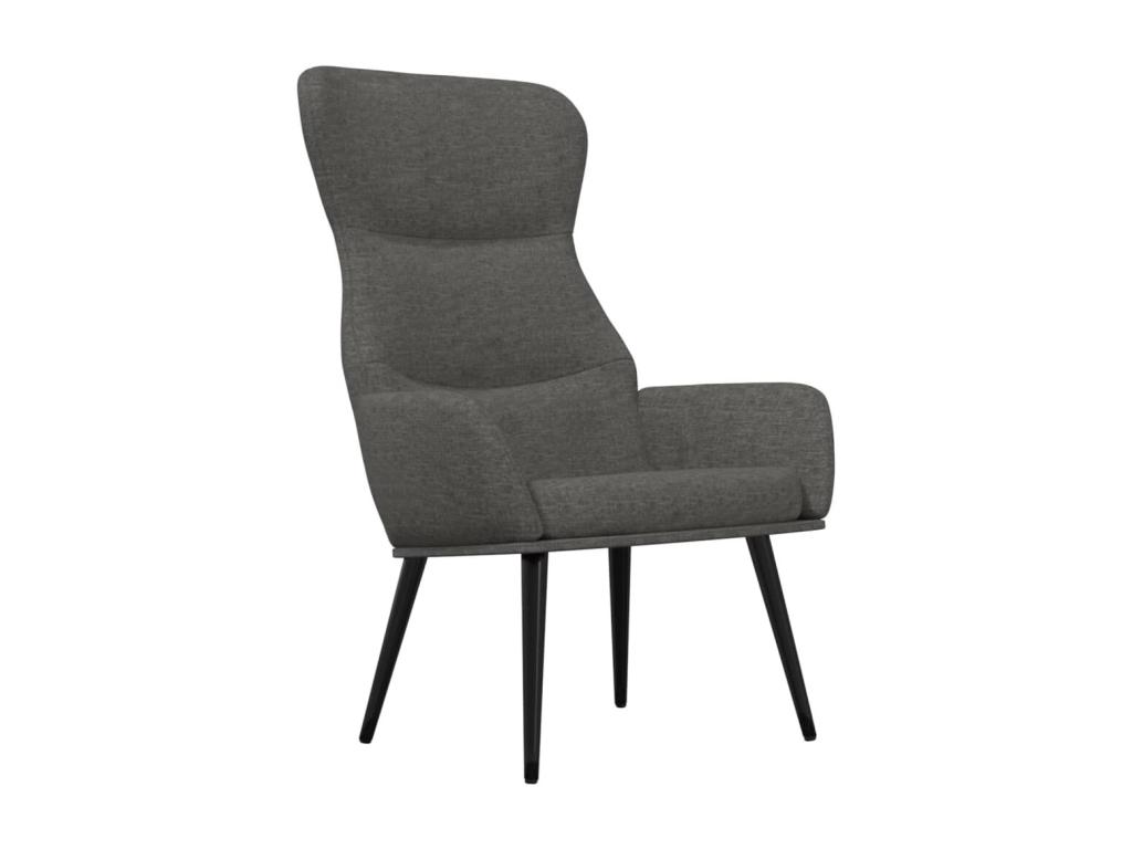 Sillón de relax de tela gris oscuro