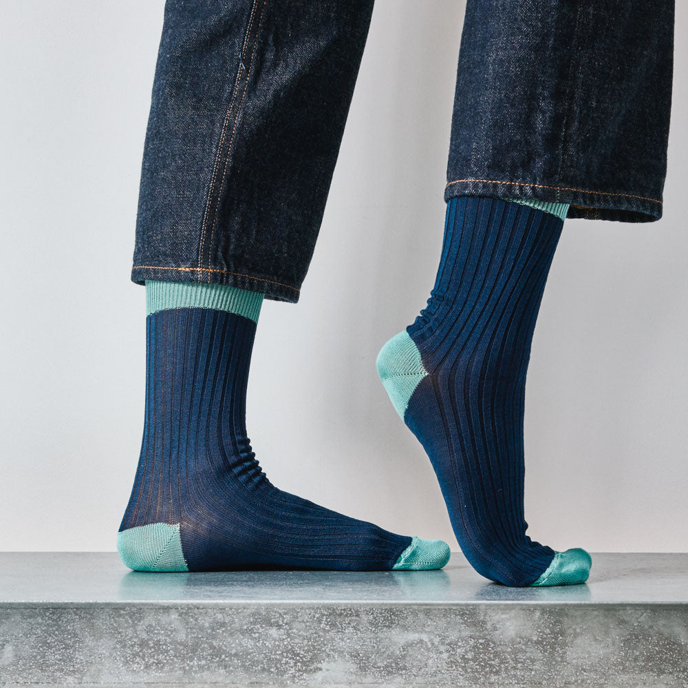 Merci - Chaussettes Theodora - Marine Bleu