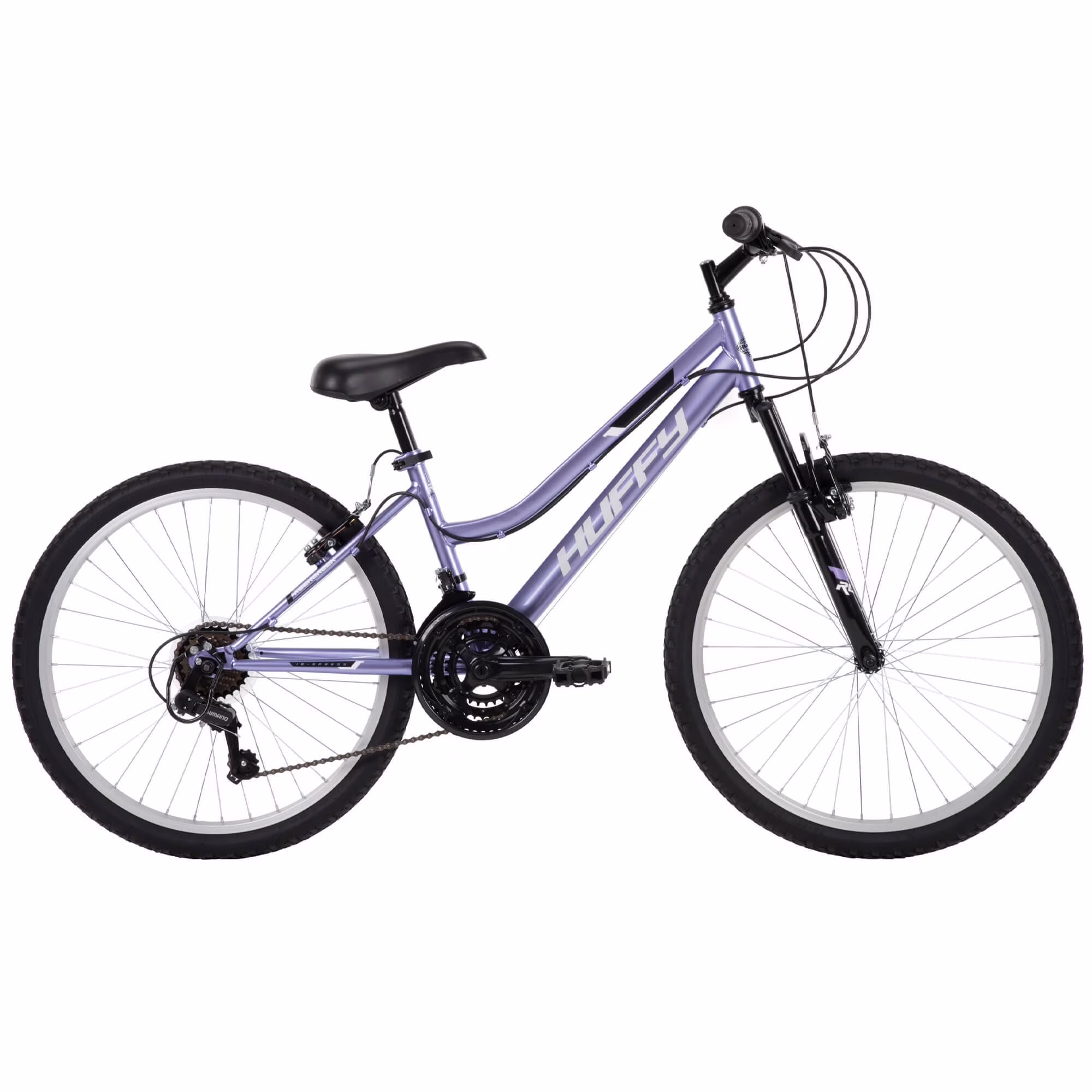 Huffy 24" Rock Creek Mountain Bike, Fits Riders 4'8" - 5'8", Purple, Adult, Women'S(24 in/Purple)
