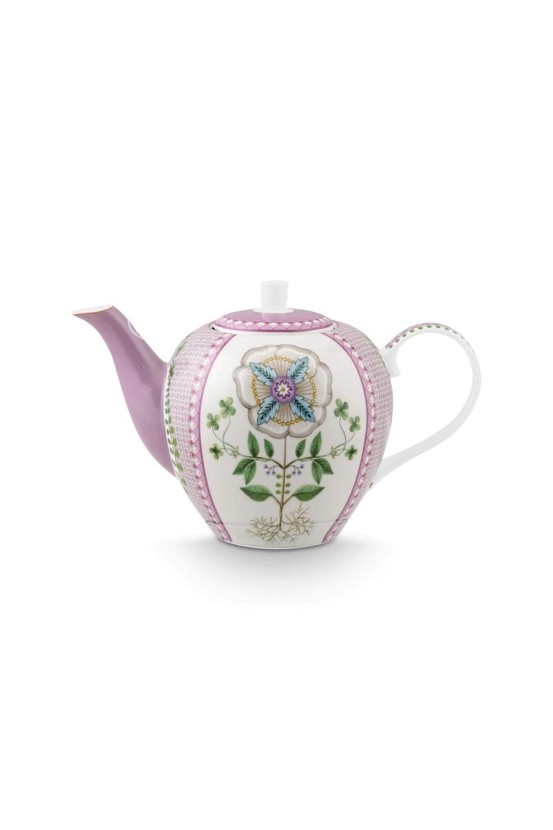 Teapot Large Lily&Lotus Tiles Lilac