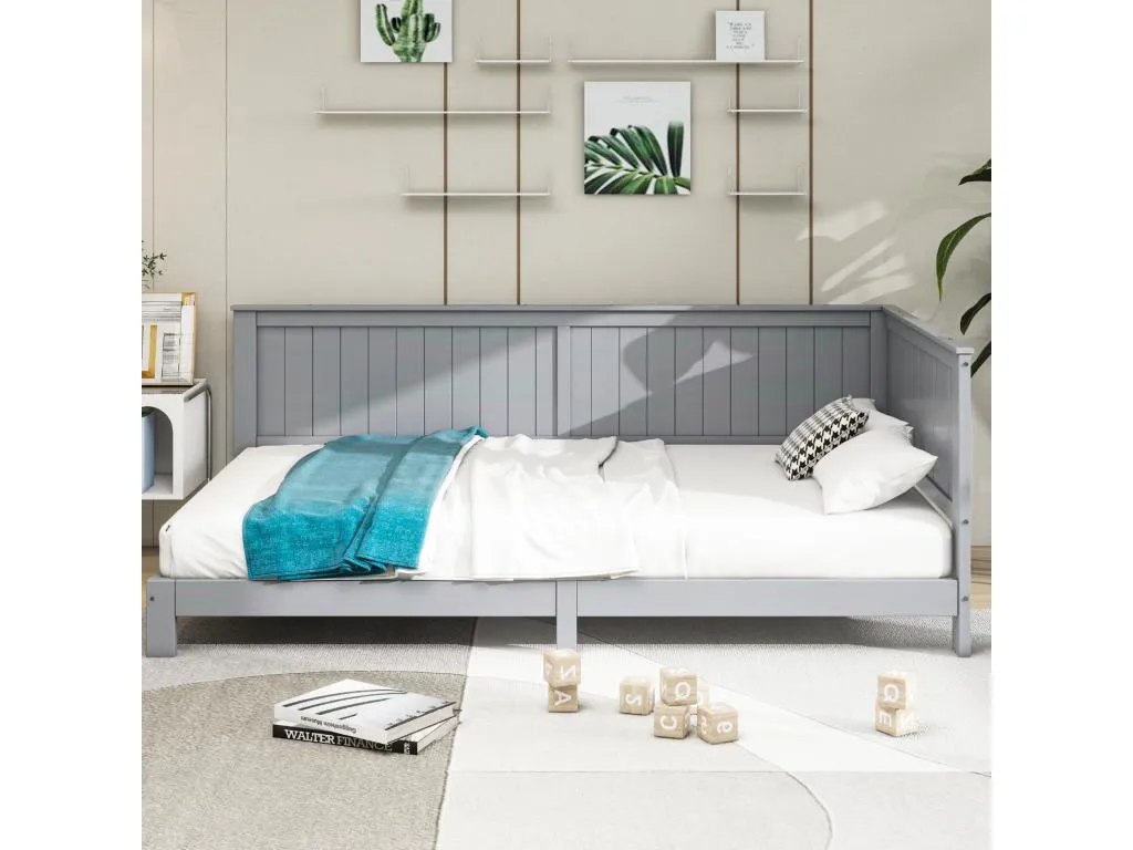 Cama 90x200 cm - Sofá cama infantil - Contrachapado MDF - Gris 28313oige