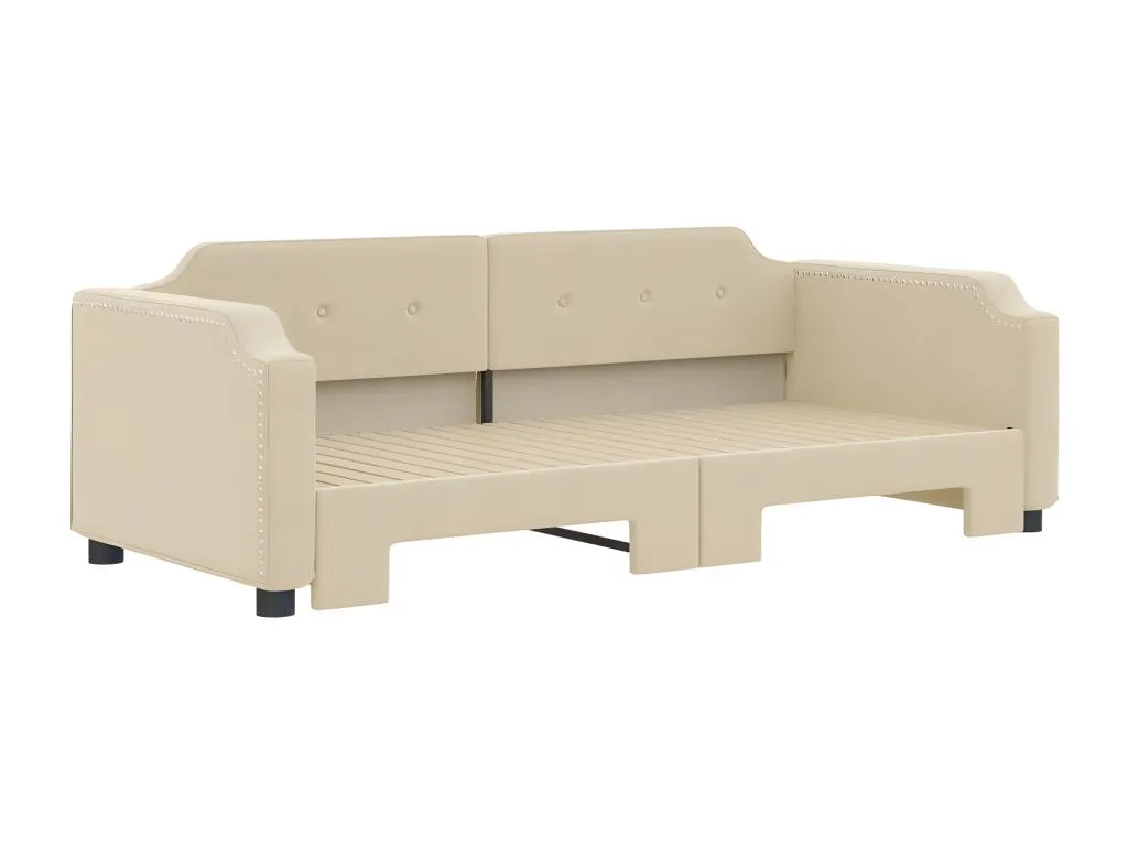 Sofá cama Decocasaes tela crema 90x200 cm mqyt26238