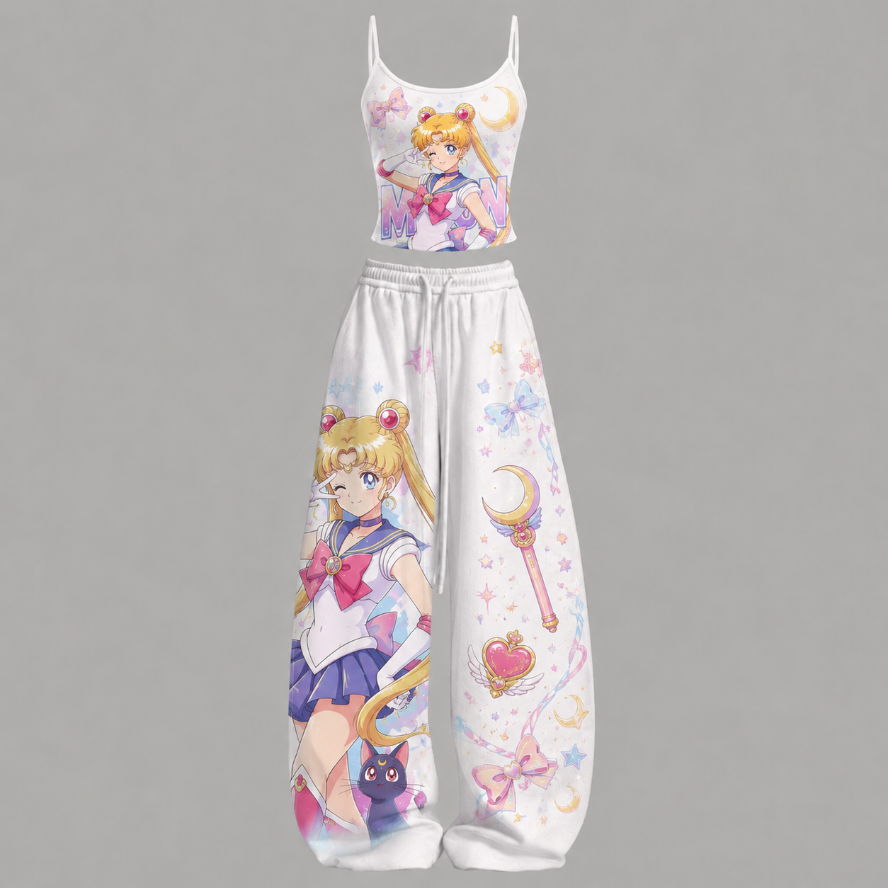 Sailor Moon Top & Elasticated Trousers Two-Piece Set