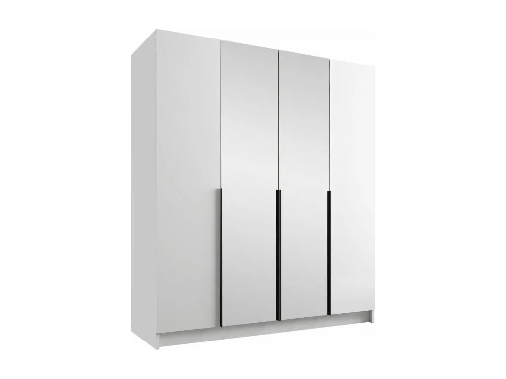 Armario Lluesmamuebles 198 Negro | Blanco 215x200x58cm Puertas de armario - Con bisagras