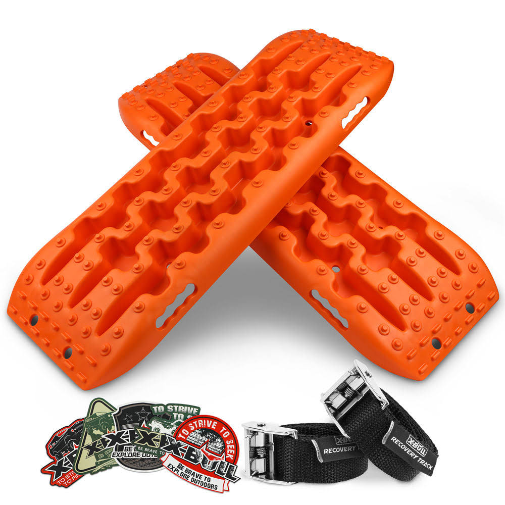 X-BULL Recovery Tracks Recovery Traction Boards Sand-Mud-Snow Tire Ladder, Size: Gen2S, Orange(Orange)