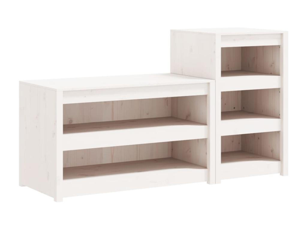 Muebles de cocina de exterior 2 pzas madera maciza pino blanco
