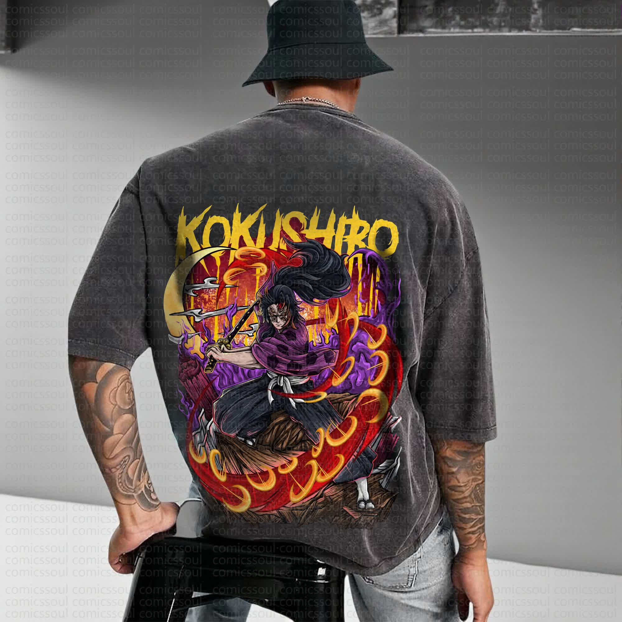 Unisex Anime Inspired Vintage Washed T-Shirt丨Comicssoul