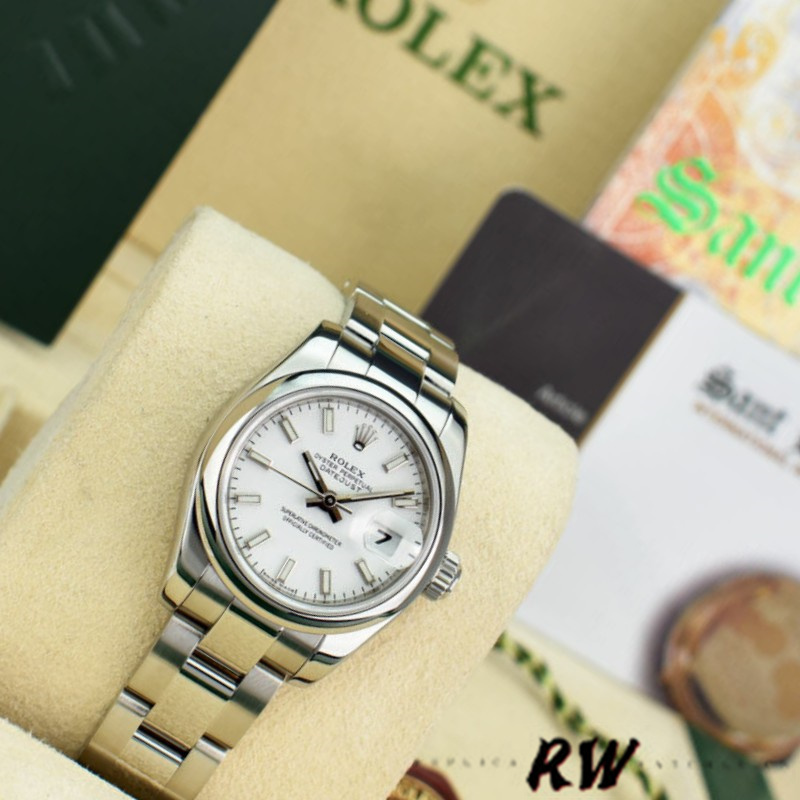 Rolex Datejust 179160 Domed Bezel White Index Dial 26MM Lady Replica Watch