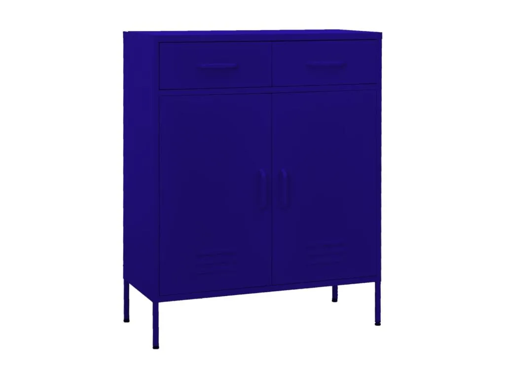 Armario de almacenamiento acero azul Patriciabaezcasa 80x35x101.5 cm