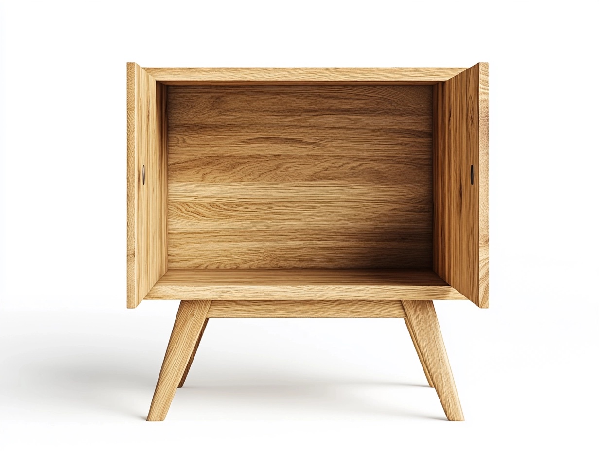 Armario auxiliar de madera roble claro estilo escandinavo para salón dormitorio 60x40x75 cm funcional XV0979628
