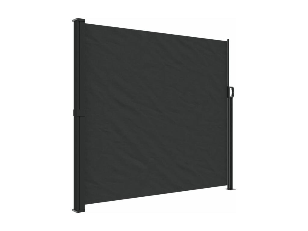 Toldo lateral retráctil negro 180x600 cm